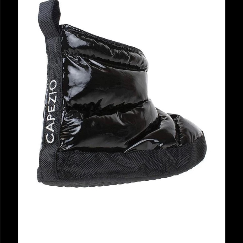 CAPEZIO BLACK GLAM METALLIC WARM-UP BOOTIE Size L 9-10
